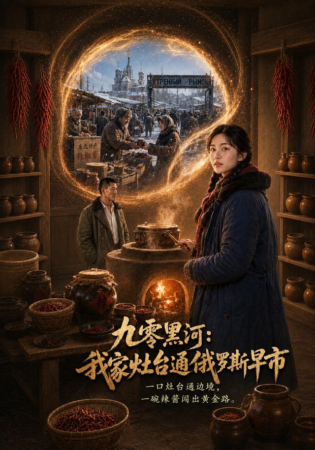九零黑河：我家灶台通俄罗斯早市海报
